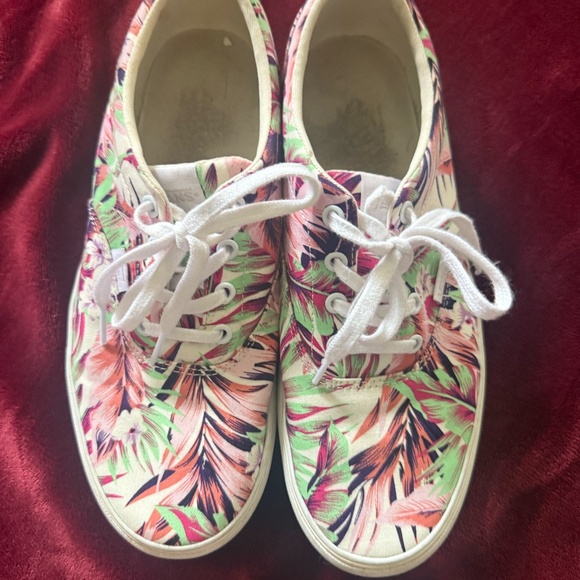 🌺 VANS Floral Doheny Men’s Size 11 Tropical Colorful Canvas Sneakers - Picture 1 of 5